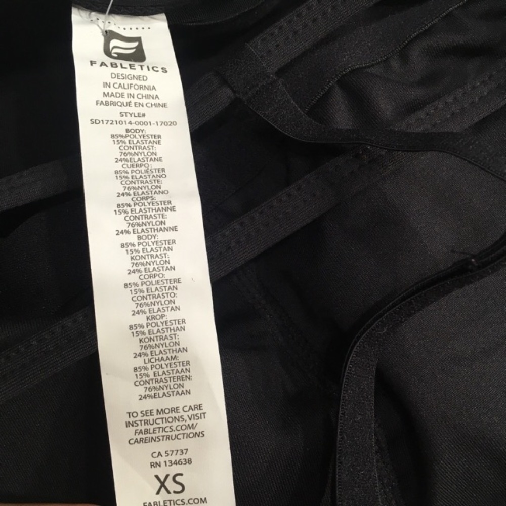 FABLETICS MANDY MINI T-BACK BLACK DRESS - Picture 5 of 7